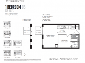 1093 Queen Condo 1 bedroom 05 525 sf floor plan