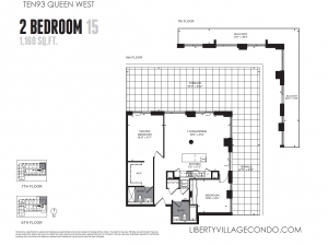 Ten93 Queen Street West 2 bedroom floor plan 15 1160 square feet