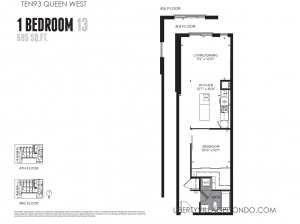 Ten93 condo 1 bedroom floor plan 685 sq ft 13