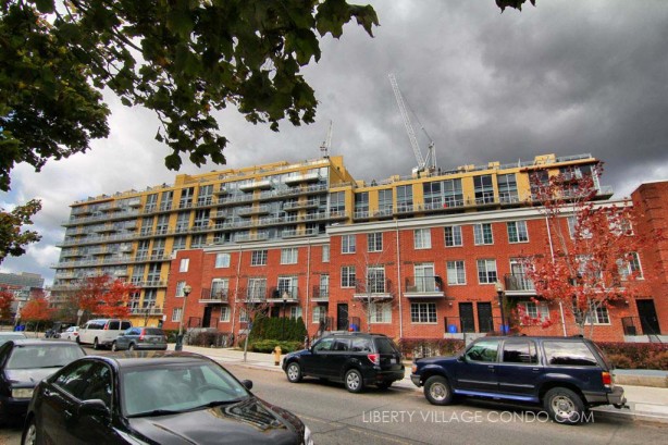 Douro St townhomes with Electra Loft behind