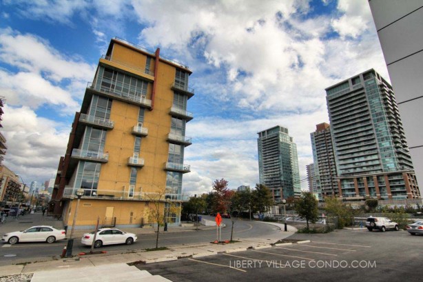 Electra Lofts with Liberty Village condo buildings behind it