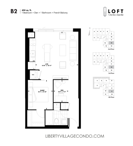 Q-Loft-floor-plan-1-bedroom+den-604-sq-ft-B2