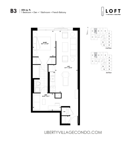Q-Loft-floor-plan-1-bedroom+den-606-sq-ft-B3