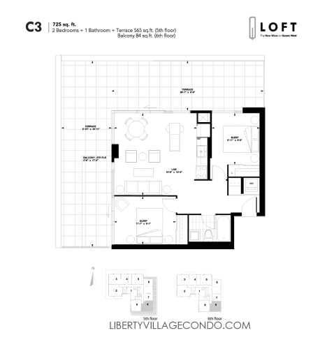 Q-Loft-floor-plan-2-bedroom-725-sq-ft-C3