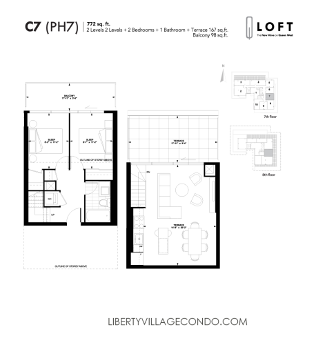 Q-Loft-floor-plan-2-bedroom-772-sq-ft-C7