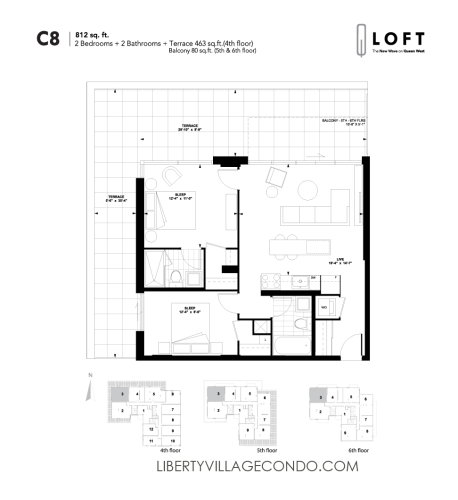 Q-Loft-floor-plan-2-bedroom-812-sq-ft-C8