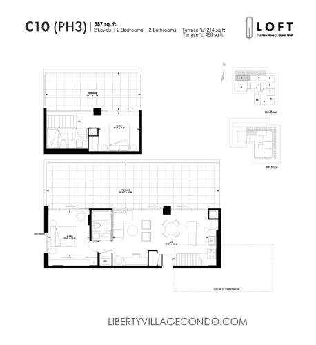 Q-Loft-floor-plan-2-bedroom-887-sq-ft-C10