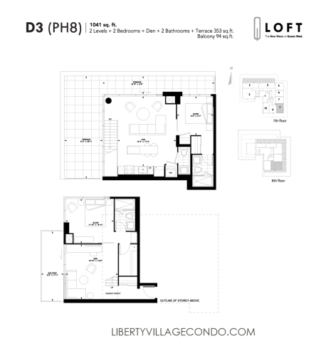 Q-Loft-floor-plan-2-bedroom+den-1041-sq-ft-D3